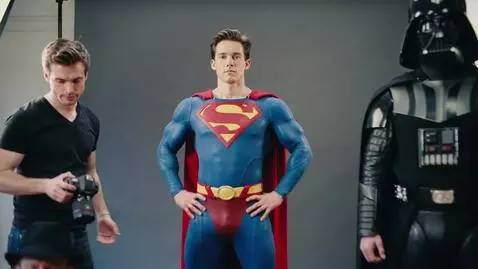 AI Video from prompt: Take pictures with famous movie characters