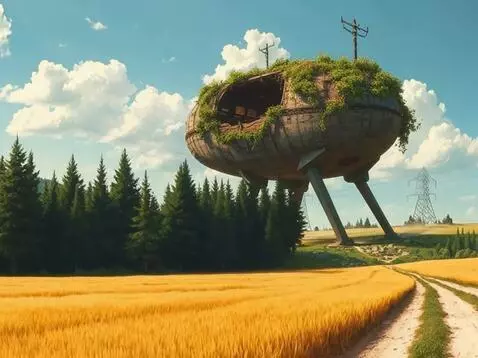 AI Video from prompt: The building is moving forward