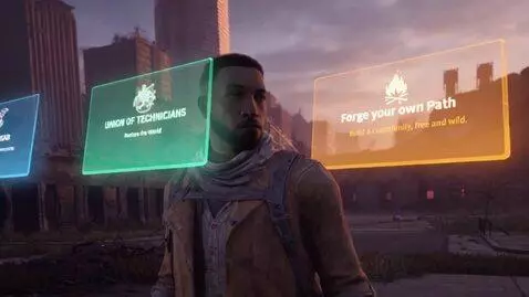 AI Video from prompt: The main character must decide which side to sup