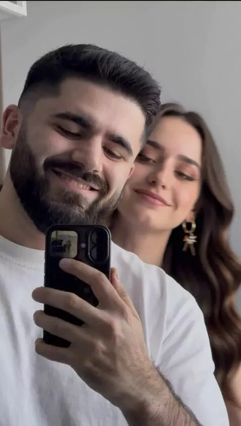 AI Video from prompt: The guy is standing in front of the mirror, and 