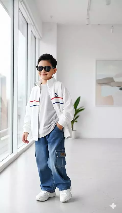 AI Video from prompt: “The boy walks left and right with a gentle smil