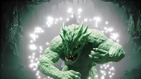 AI Video from prompt: The monster turned into a beautiful young woman.