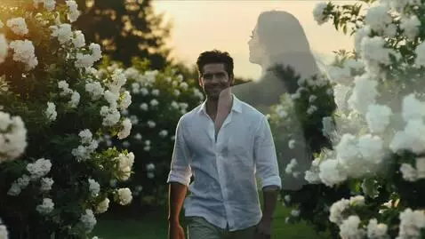 AI Video from prompt: A handsome, strong man walks confidently towards