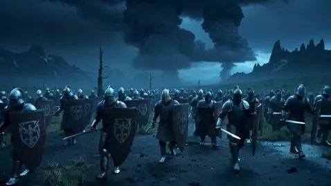 AI Video from prompt: medieval. dark fantasy.night. dark, cold colors.