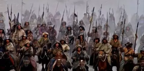 AI Video from prompt: A large group of people, medieval Mongol-Tatar n