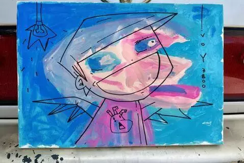 AI Video from prompt: Face happy color
