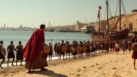 AI Video from prompt: Caesar's modest Roman force (2 legions, Gallic c
