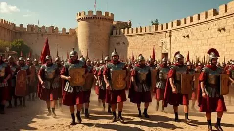 AI Video from prompt: Vast Roman legions, in disciplined formation, st