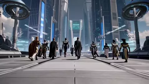 AI Video from prompt: The anunnaki returning to a futuristic earth