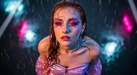 AI Video from prompt: Ultra-realistic cinematic portrait of a young wo