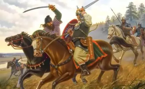 AI Video from prompt: Two groups of mounted warriors, from the mid-15t