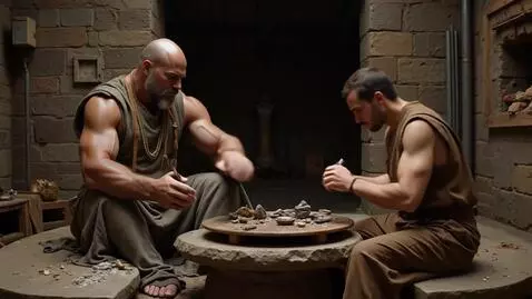 AI Video from prompt: Goliath gets his nails done before fighting Davi