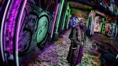 AI Video from prompt: The Conquering King Rockwell cellshade vogue pho