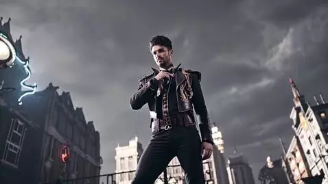 AI Video from prompt: The Conquering King Rockwell cellshade vogue pho