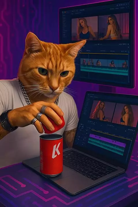 AI Video from prompt: Bebe de la lata suavemente,mira  el video de la 