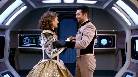 AI Video from prompt: A handsome guy and beautiful girl in the rococo 