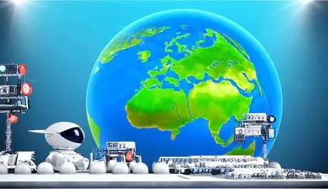 AI Video from prompt: Space ship landing to the earth