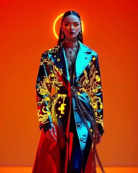 AI Video from prompt: A confident woman actively walks down the runway