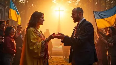AI Video from prompt: God appears and creates peace between Ukraine an