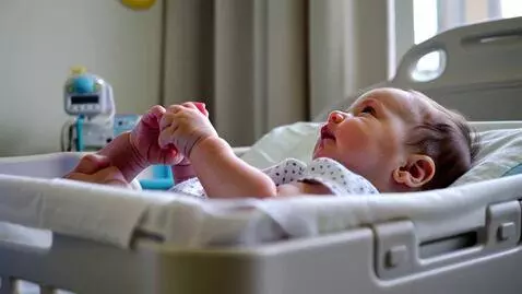AI Video from prompt: A newborn baby saying Mama for the first time.