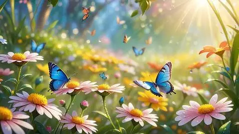 AI Video from prompt: “Close-up of vibrant flowers blooming in slow mo