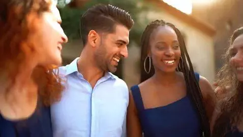 AI Video from prompt: guy with 3 girls next to him