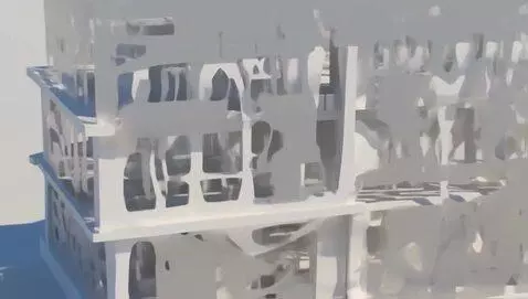 AI Video from prompt: Cool 3d printed house