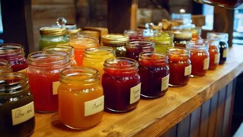 AI Video from prompt: a group of jars of jelly, jamming a jam in the j