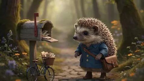 AI Video from prompt: Hedgehog postman
