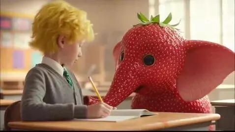 AI Video from prompt: Lemon the schoolboy is sitting at his desk when 