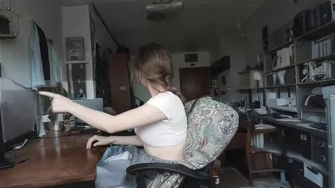 AI Video from prompt: A pretty 25-year-old young adult woman with a be