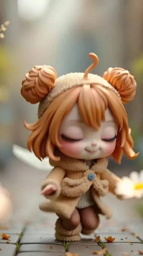 AI Video from prompt: A little girl with bright eyes and freckles burs