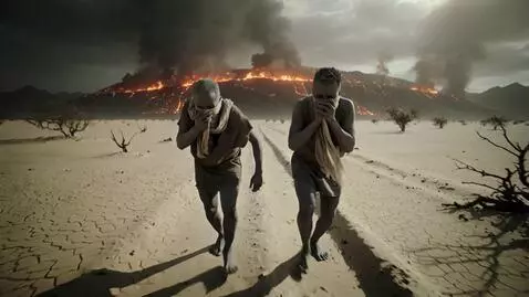 AI Video from prompt: A cinematic, slow-motion tracking shot, filmed f