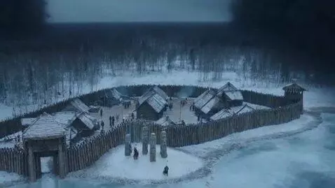 AI Video from prompt: Pagan Russia. General view from the height. Dark