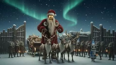 AI Video from prompt: Camera moves in, creepily, on to our otherworldl