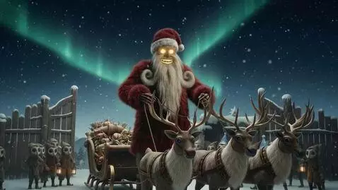 AI Video from prompt: Camera moves in, creepily, on to our otherworldl