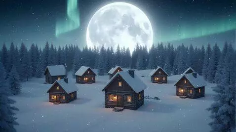 AI Video from prompt: The moon glistens and the winds howl. Hoots from