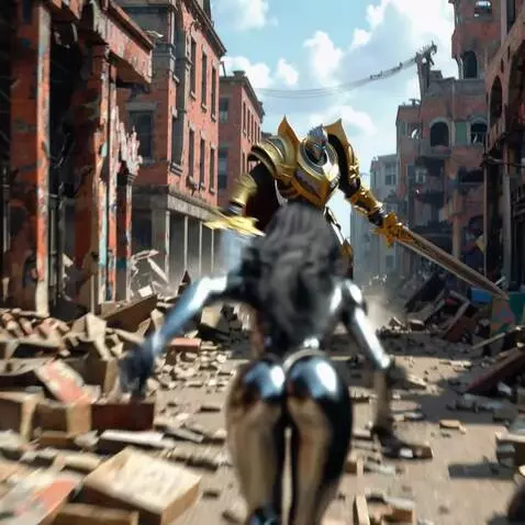 AI Video from prompt: Battles a massive knight with great skill