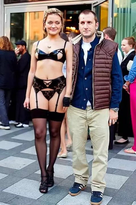 AI Video from prompt: A man looks at a woman and touches her breast