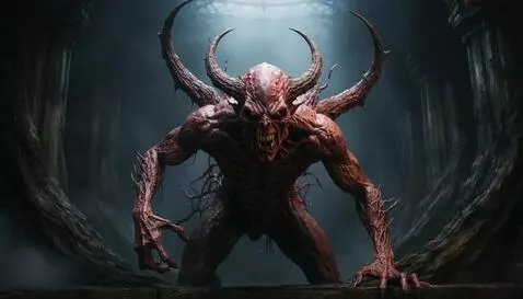 AI Video from prompt: The demon emerges from the abyss