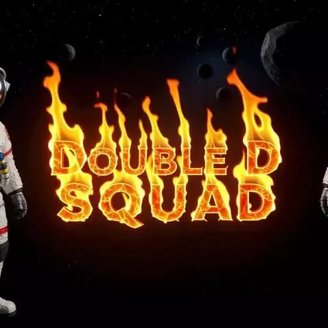 AI Video from prompt: Draw space in the background. Place two large, f