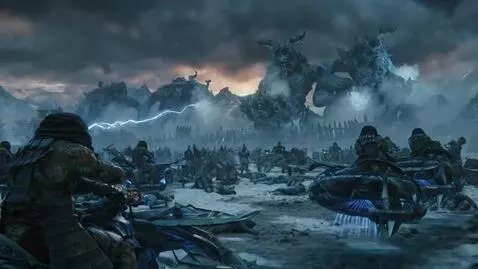 AI Video from prompt: A ten-thousand-strong army of mysterious anthrop