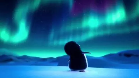 AI Video from prompt: 3D Pixar style animated short. Night sky with no