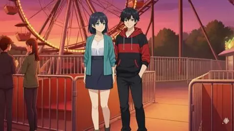 AI Video from prompt: Couple at the carnival. No music.