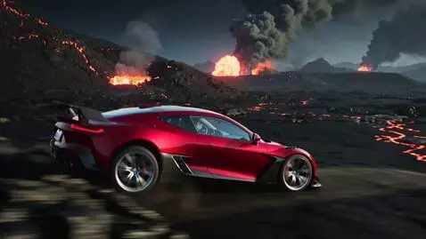 AI Video from prompt: Rossa supercar, a sleek two-door coupe featuring