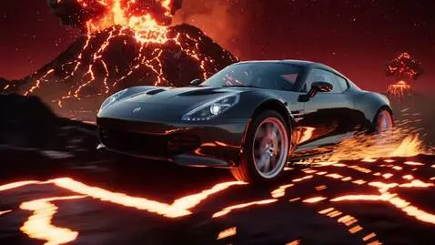 AI Video from prompt: Russian supercar Rossa, a sleek two-door coupe w