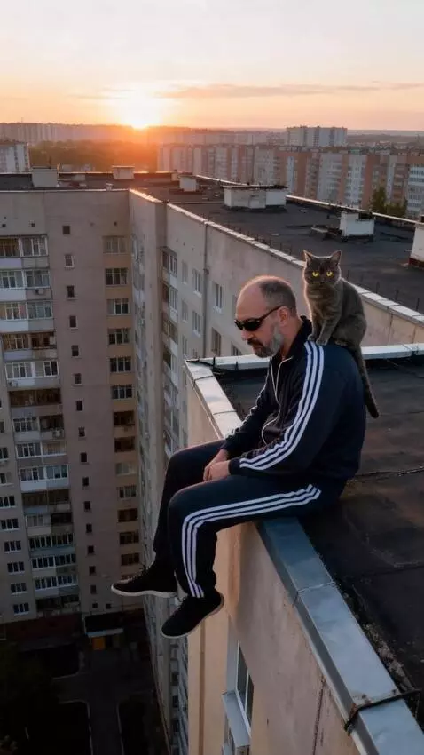 AI Video from prompt: A man, an exact replica of the face in the photo