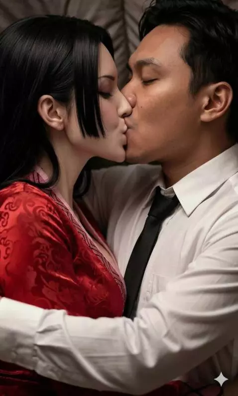 AI Video from prompt: Couple kissing passionately.
