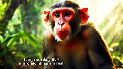 AI Video from prompt: A video of monkey saying that I am monkey 804 an