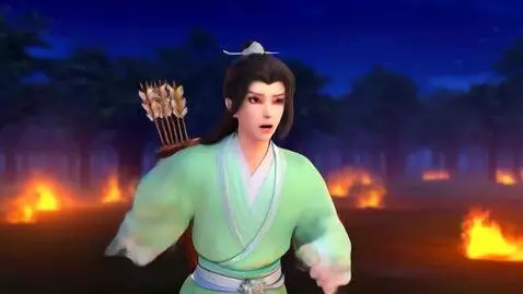 AI Video from prompt: A 2D Chinese anime boy with light amber eyes and